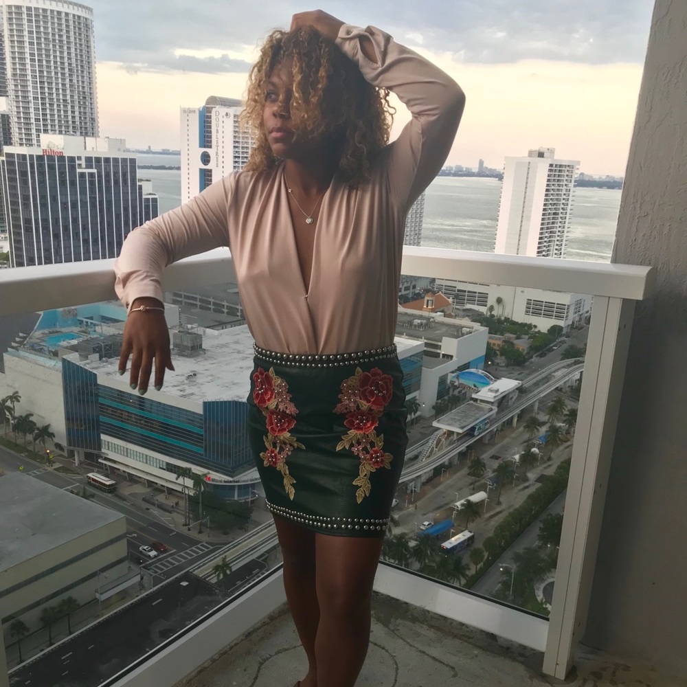 Green skirt